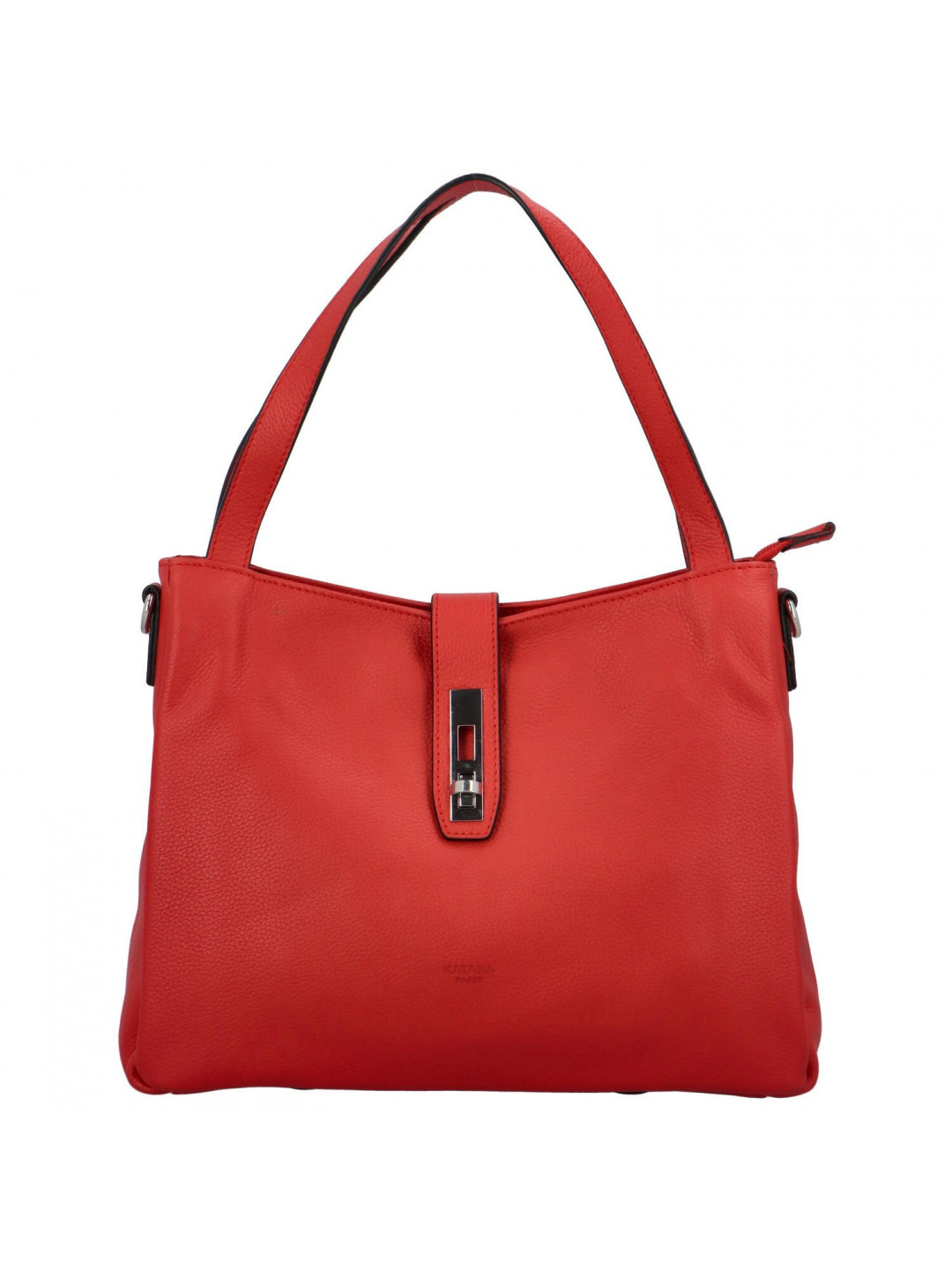 Luxusní dámská kožená kabelka Katana Jade červená