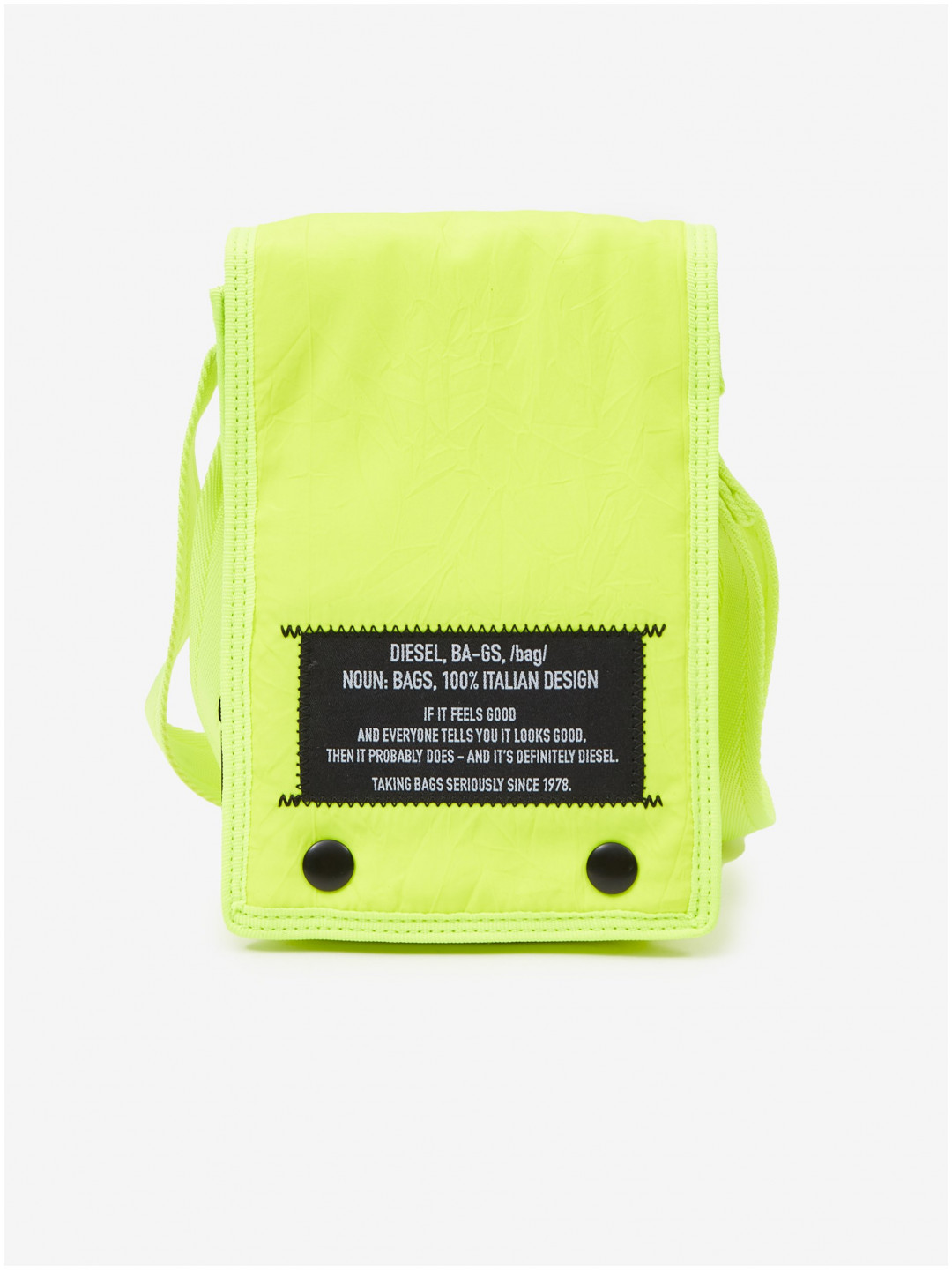 Neonově zelená pánská taška přes rameno Diesel