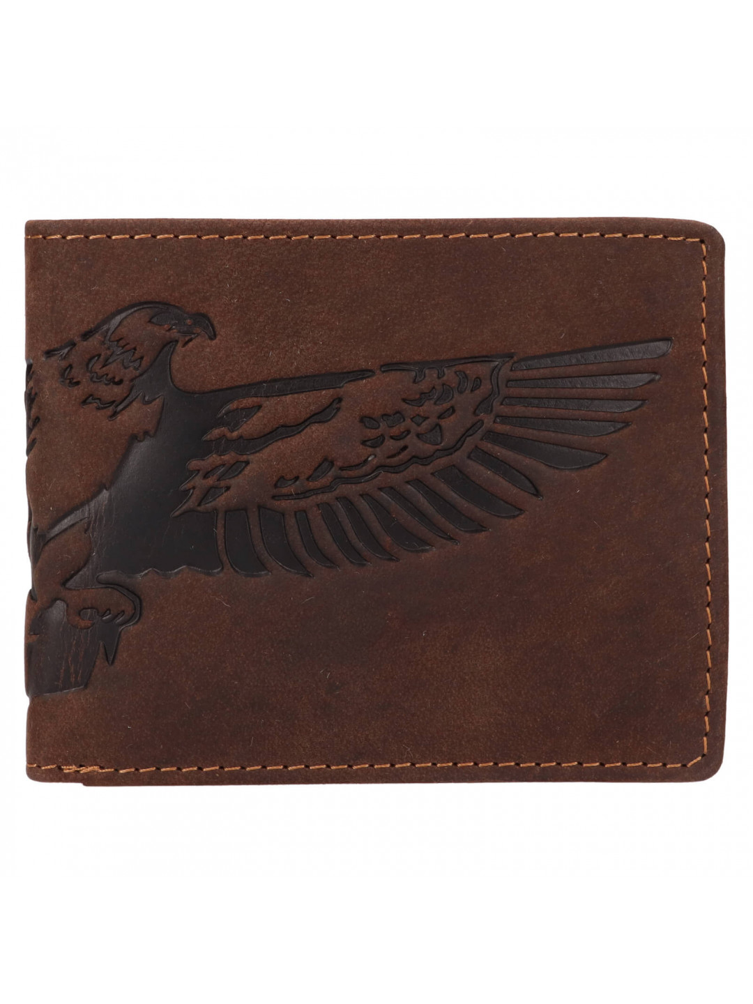 Pánská kožená peněženka Lagen Egell – tmavě hnědá