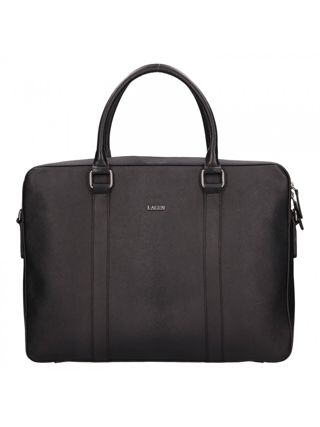 Pánská kožená business taška Lagen Kolten – černá