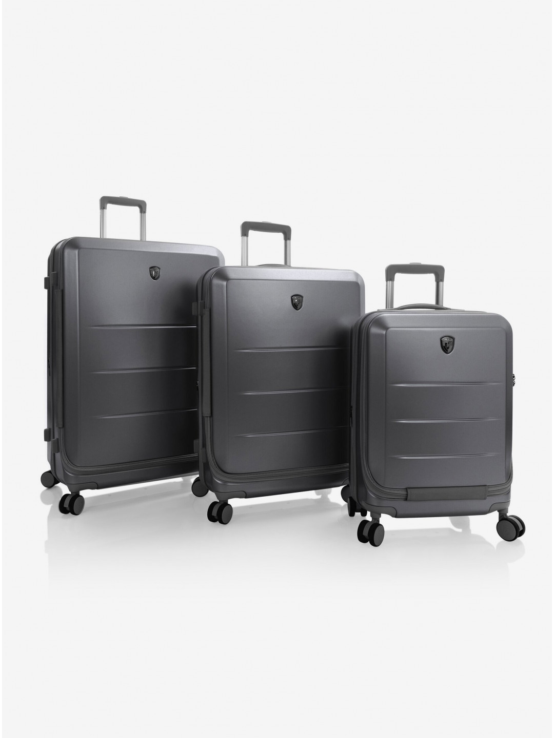 Sada tří cestovních kufrů Heys EZ Fashion S M L Charcoal