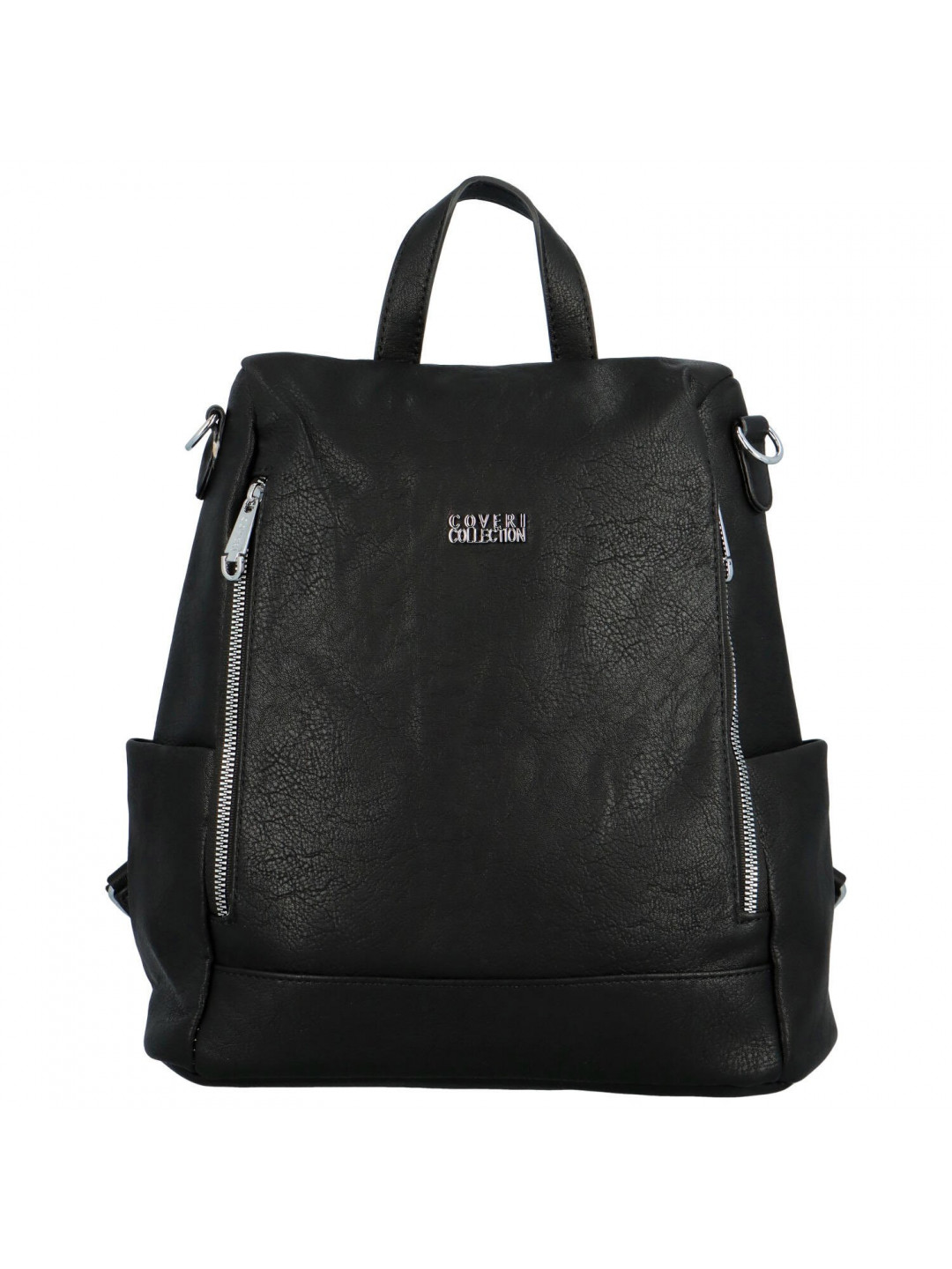 Stylový dámský koženkový kabelko batoh Trinida černý