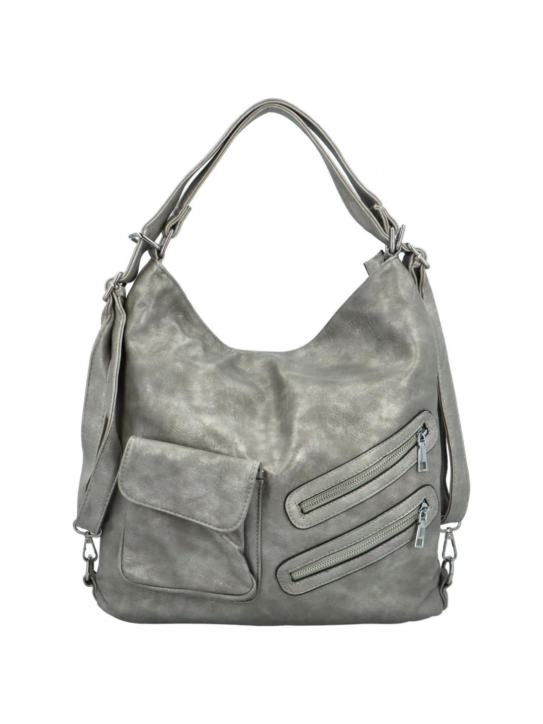 Dámský kabelko batoh stříbrný – Romina & Co Bags Marjorine