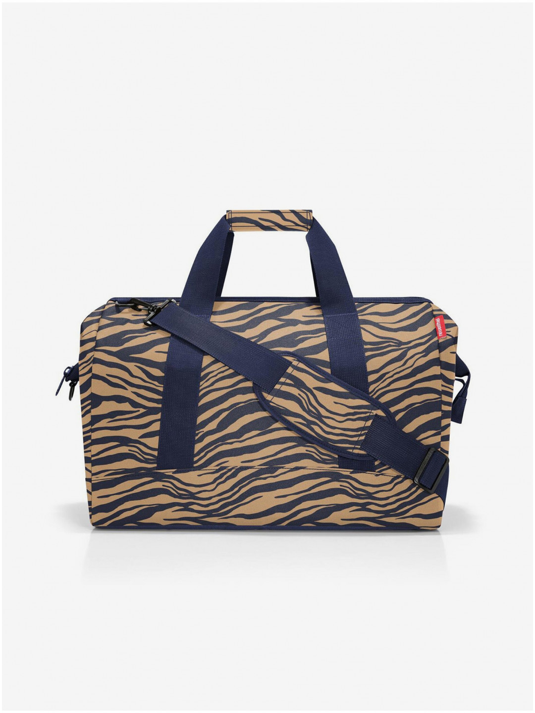 Modro-hnědá dámská cestovní taška se zvířecím vzorem Reisenthel Allrounder L Sumatra