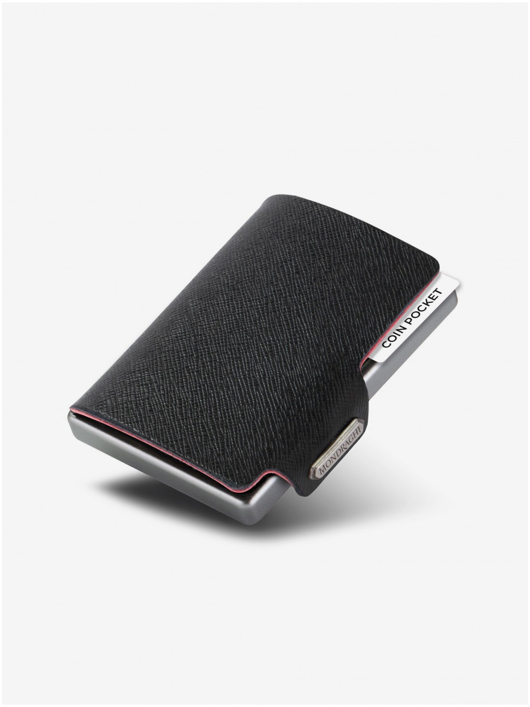 Černá kožená peněženka Mondraghi Saffiano Plus