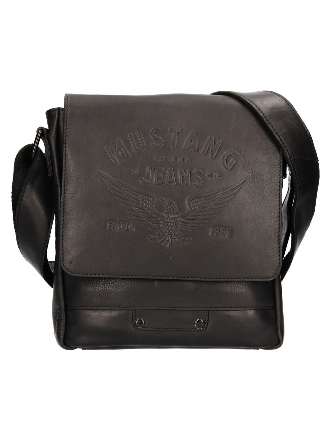 Pánská kožená taška přes rameno Mustang Laden – černá
