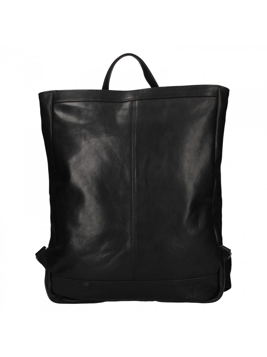Velký kožený trendy batoh Mustang Linc – černá