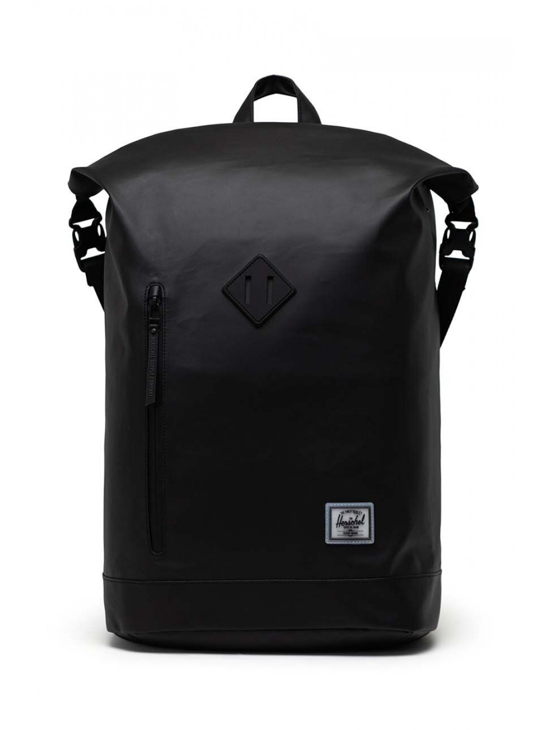 Batoh Herschel Roll Top Backpack černá barva velký hladký