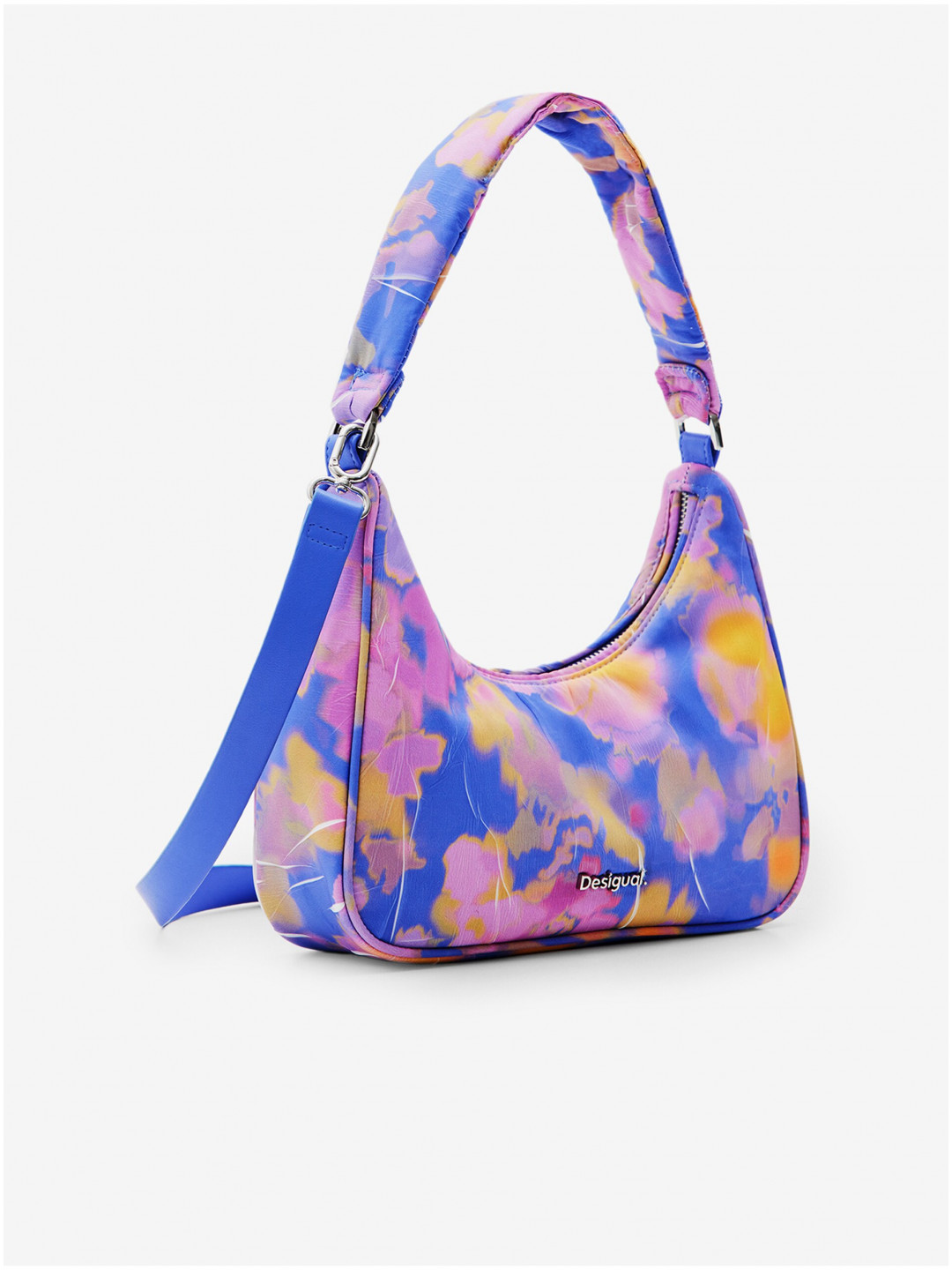 Fialovo-modrá dámská vzorovaná kabelka Desigual Abstractum Medley