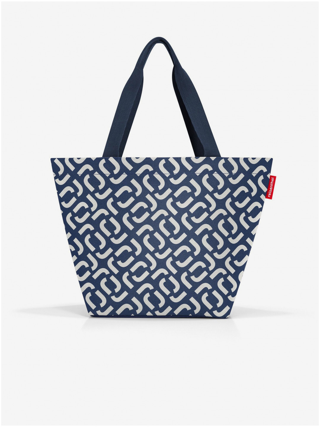 Tmavě modrá dámská vzorovaná kabelka Reisenthel Shopper M