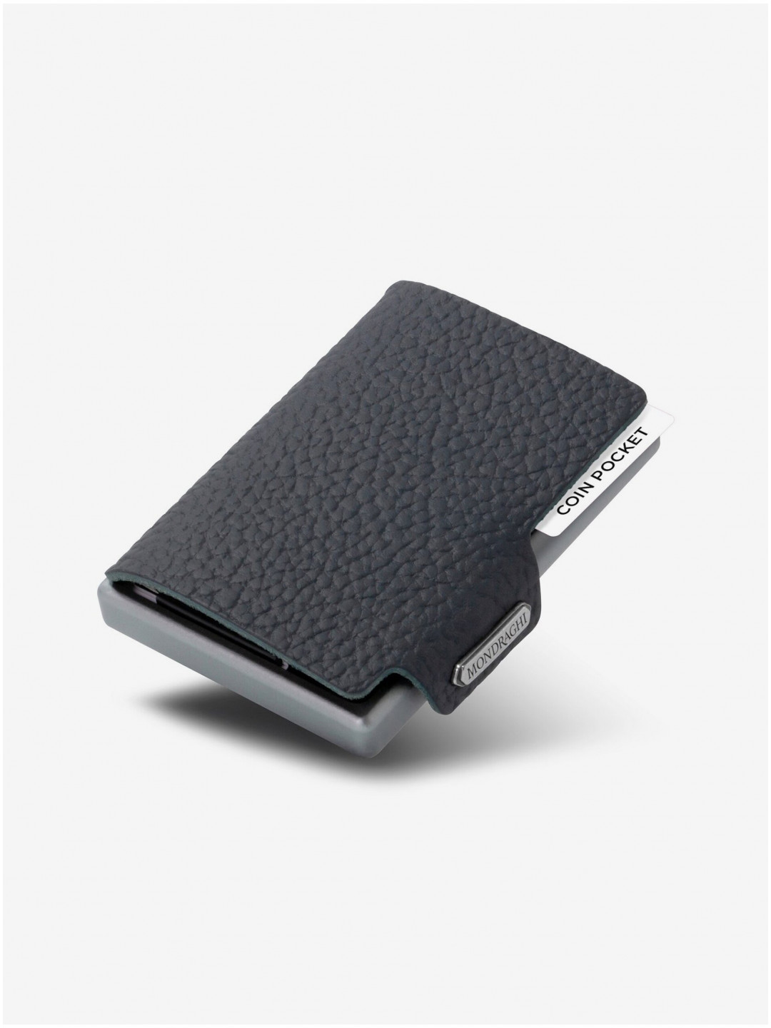 Tmavě modrá kožená peněženka Mondraghi One Plus