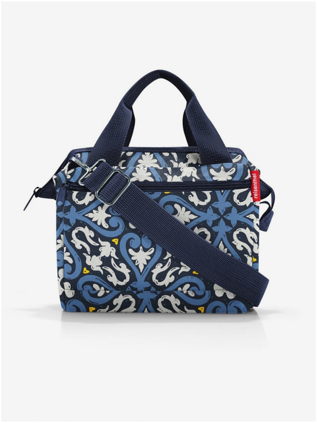 Modrá dámská vzorovaná taška přes rameno Reisenthel Allrounder Cross Floral 1