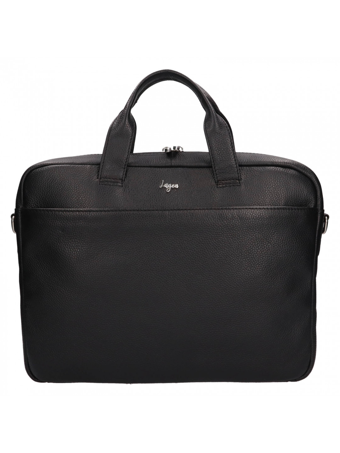 Kožená business taška Lagen Florenc – černá