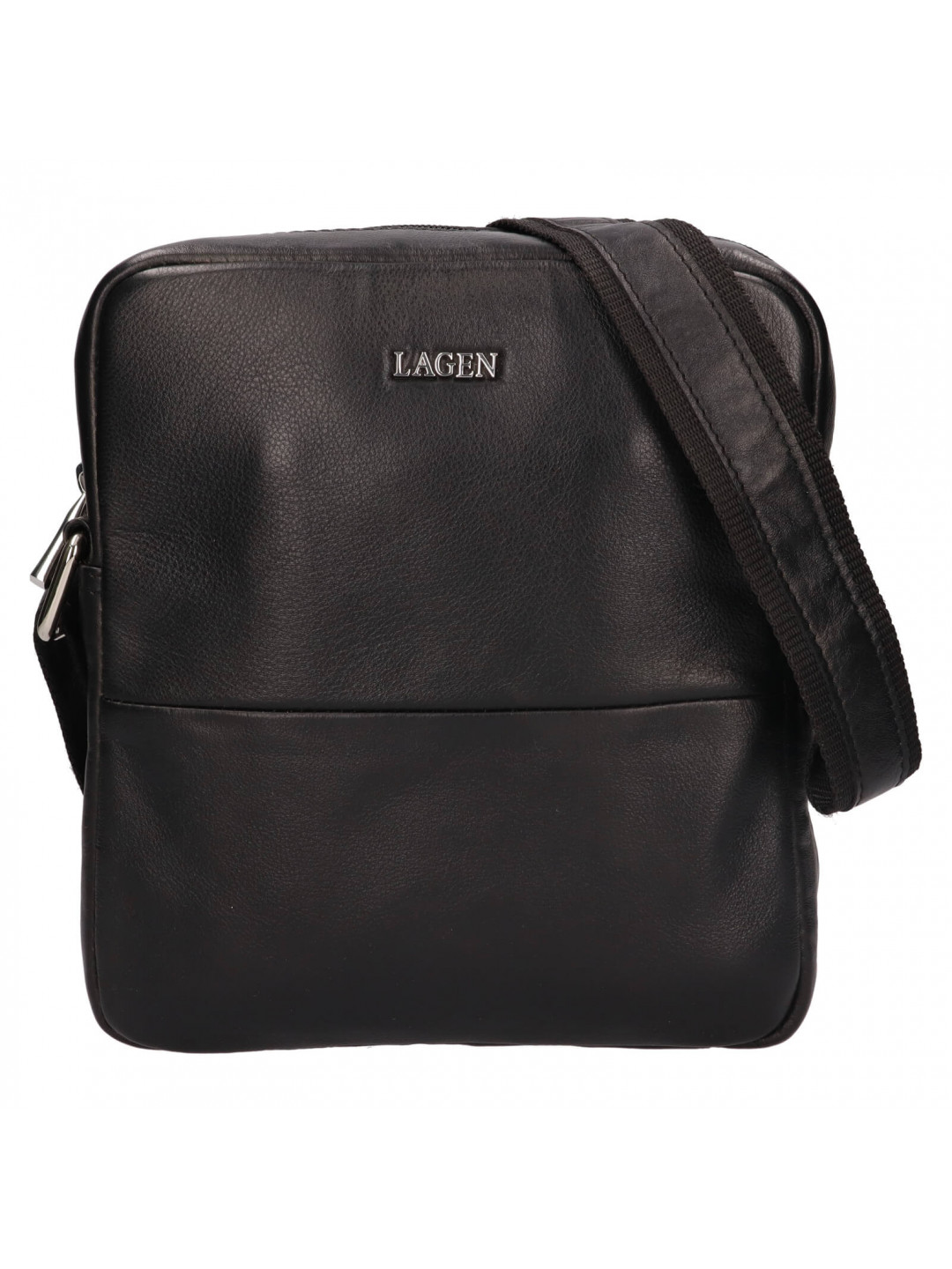Pánská kožená taška přes rameno Lagen Janus – černá