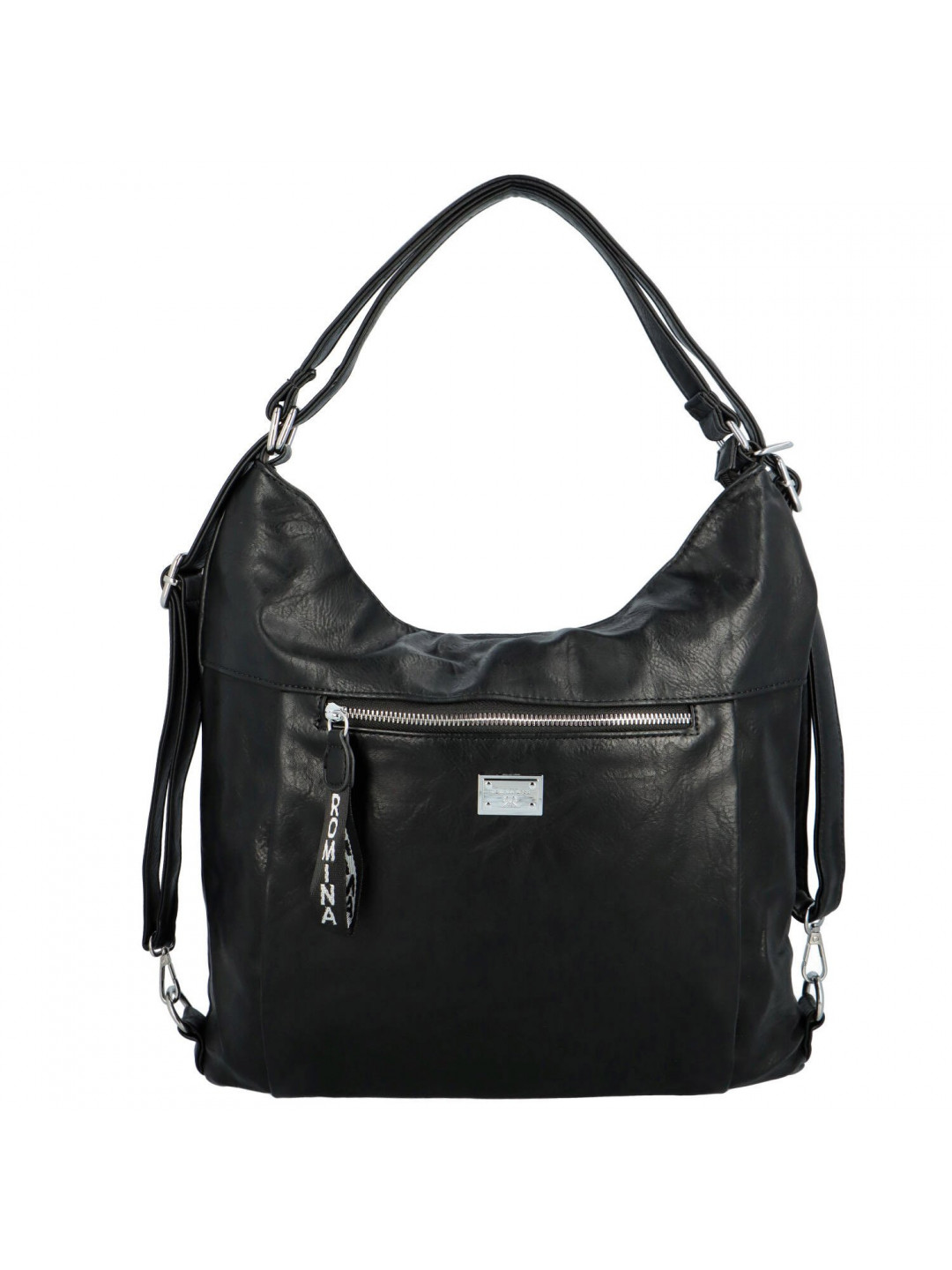 Stylový dámský koženkový kabelko-batoh Stafania černý