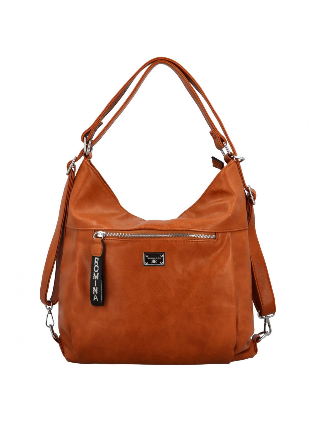 Stylový dámský koženkový kabelko-batoh Stafania hnědý