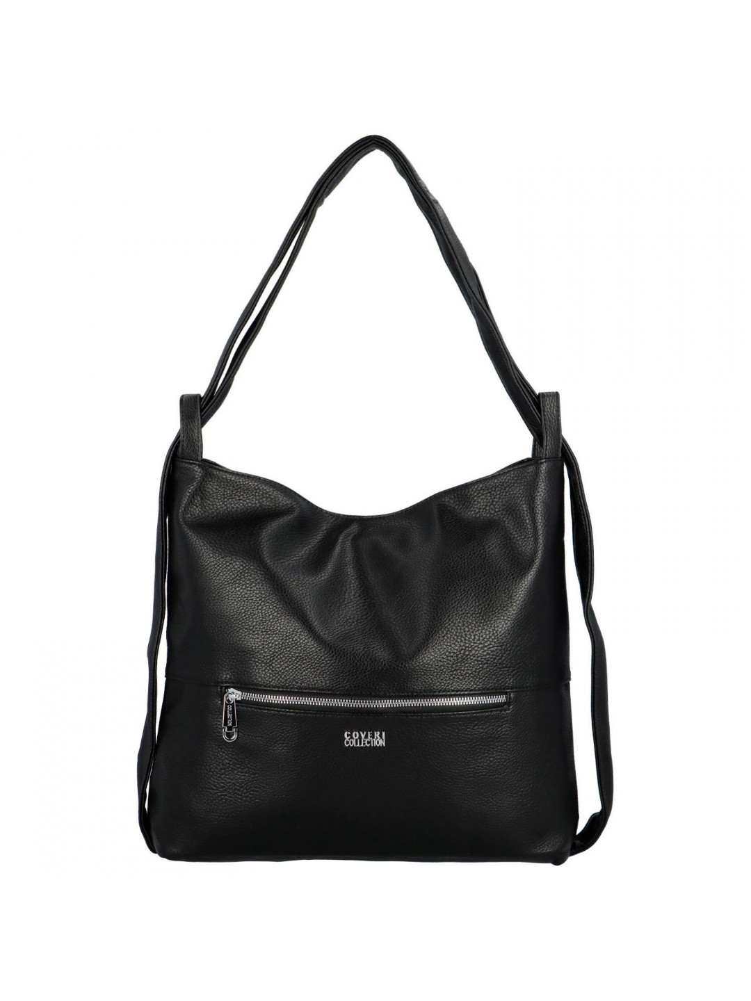 Stylový dámský koženkový kabelko-batoh Korelia černý