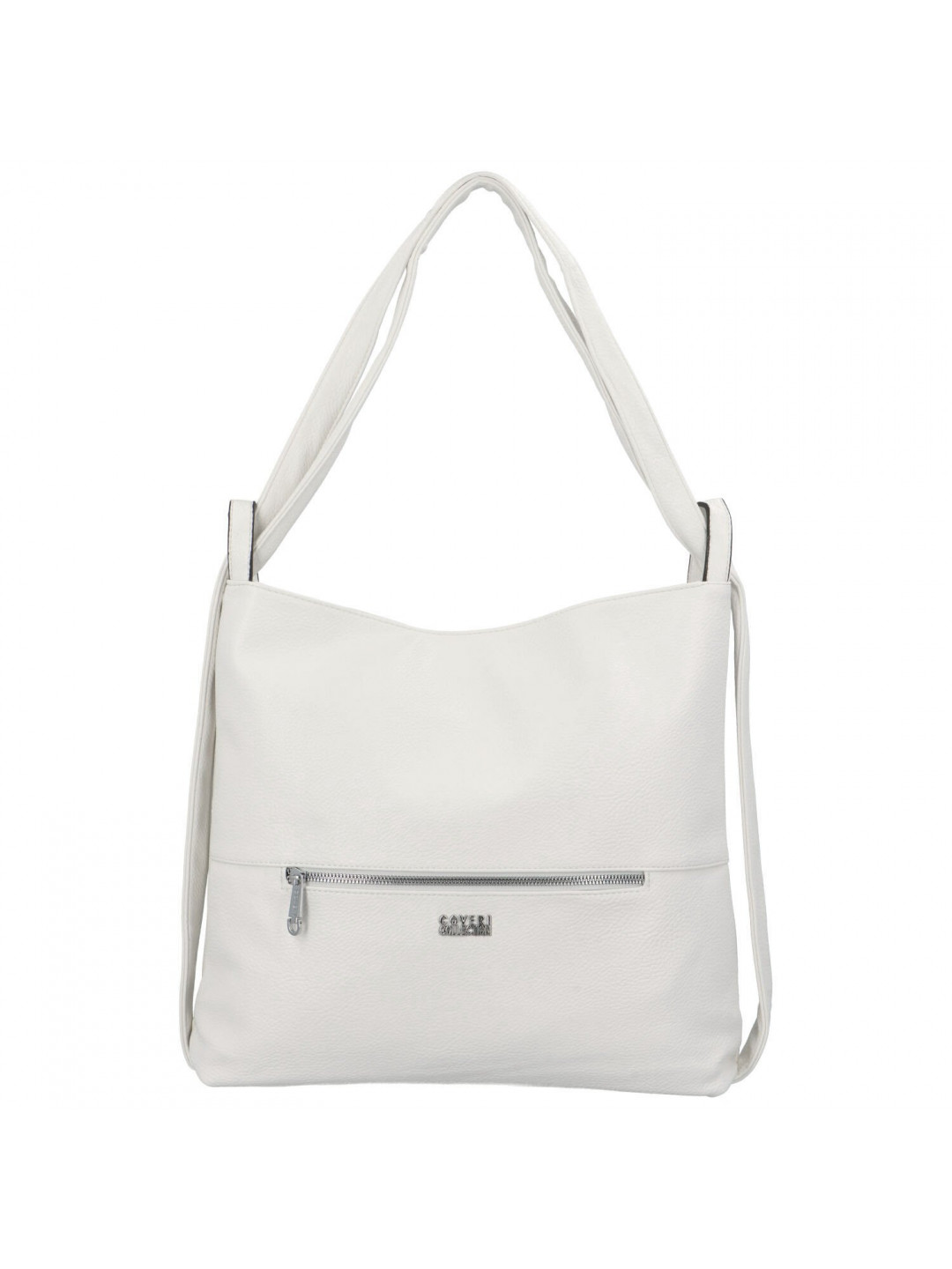 Stylový dámský koženkový kabelko-batoh Korelia bílý