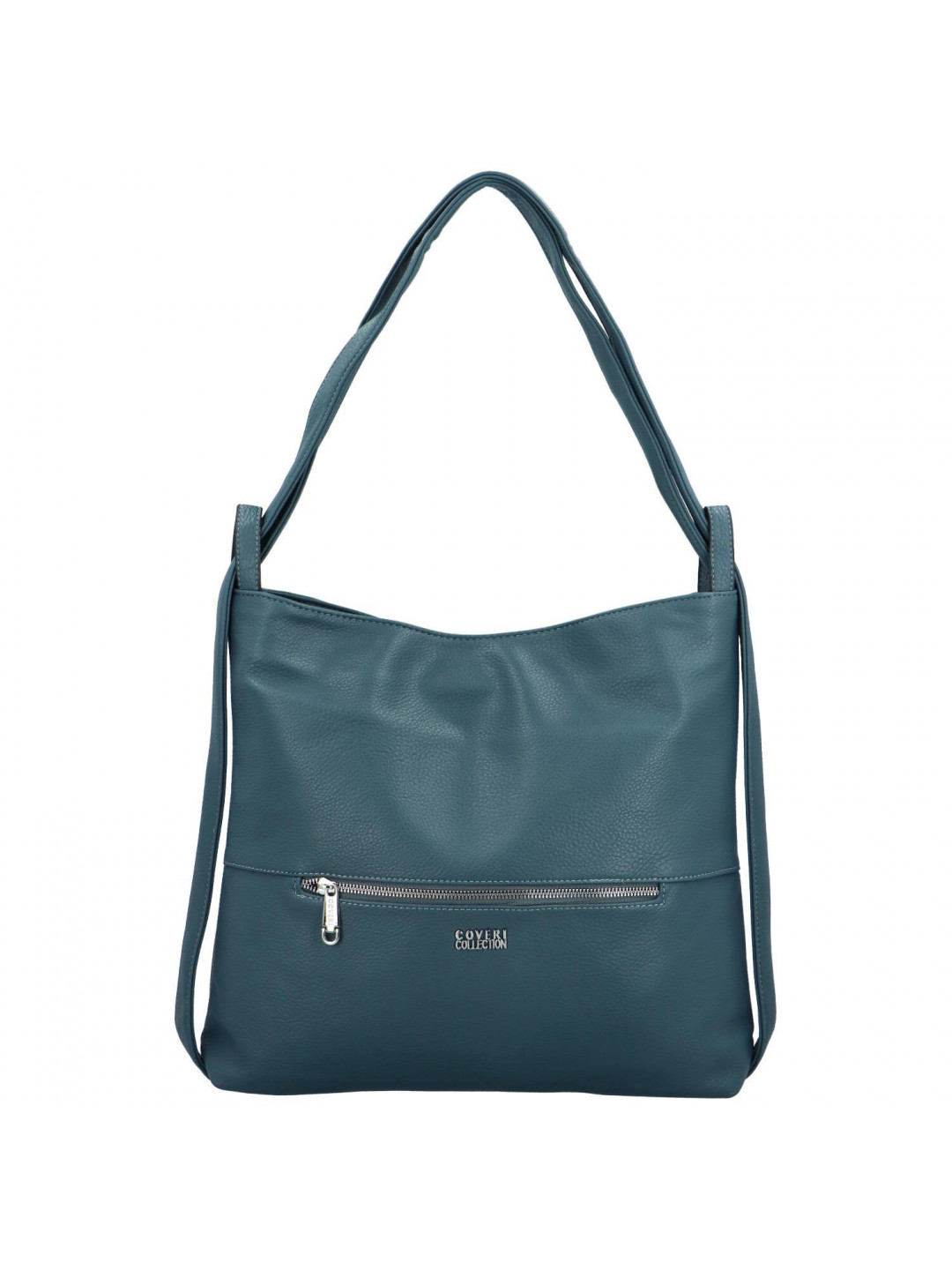 Stylový dámský koženkový kabelko-batoh Korelia světle modrý