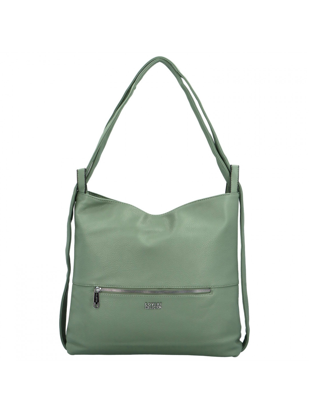 Stylový dámský koženkový kabelko-batoh Korelia zelený