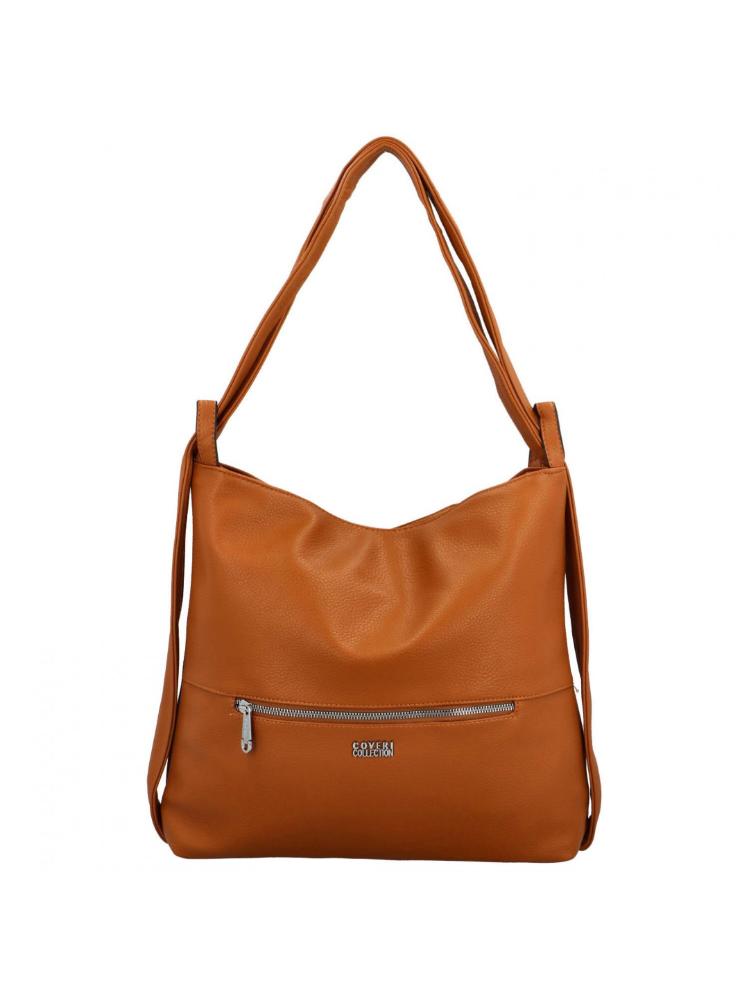 Stylový dámský koženkový kabelko-batoh Korelia hnědý