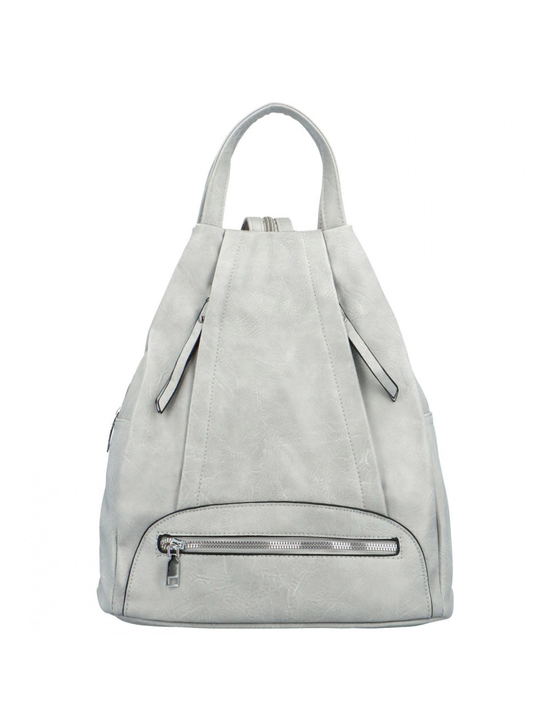 Trendy dámský koženkový batůžek Coleta šedý
