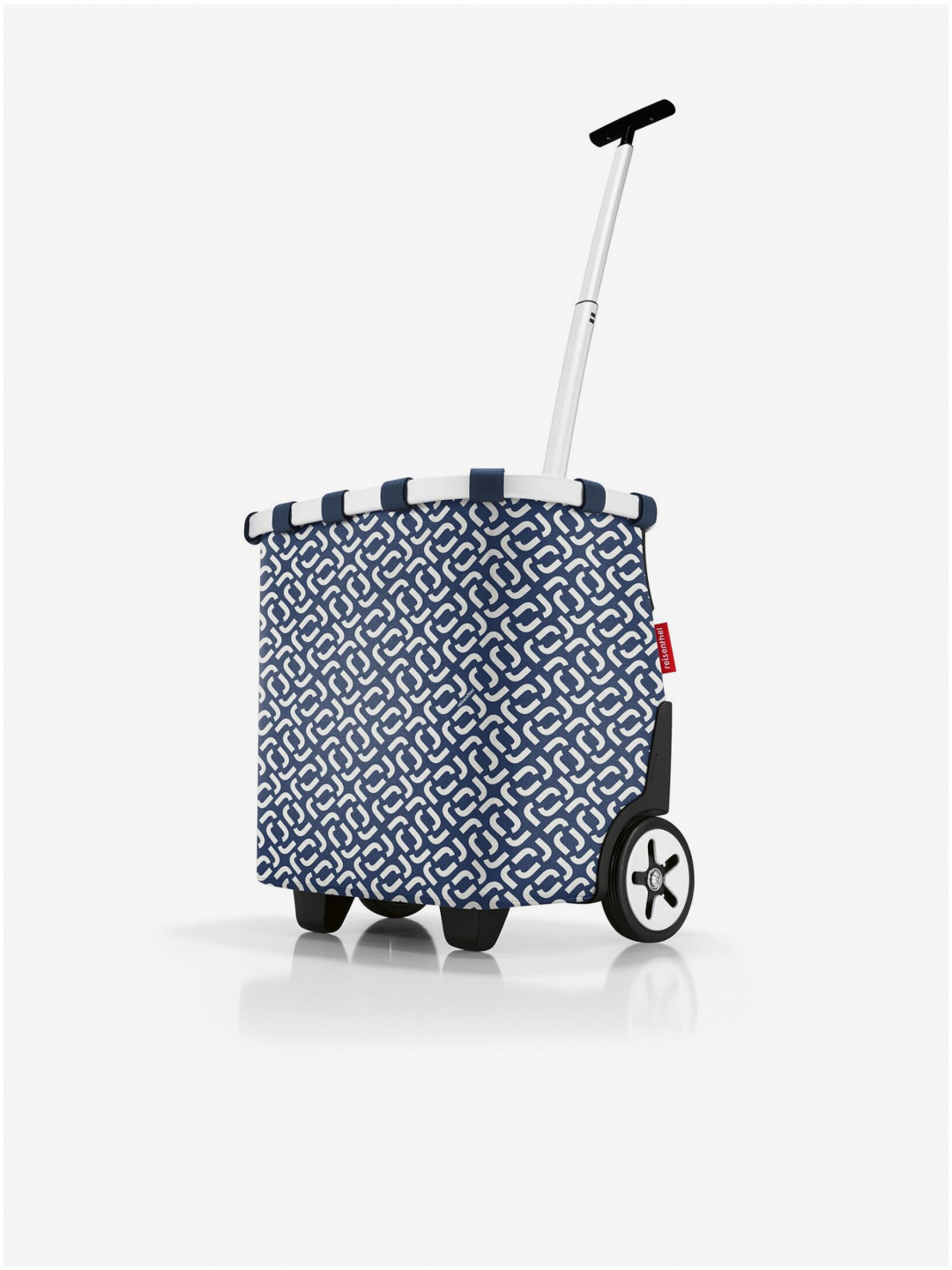 Modrý vzorovaný nákupní vozík na kolečkách Reisenthel Carrycruiser