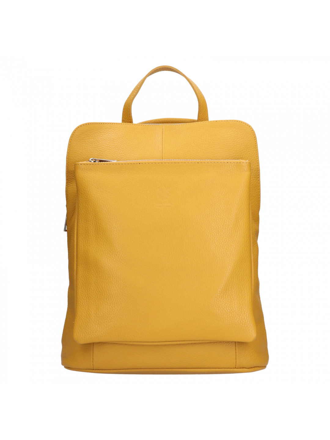 Dámská kožená batůžko-kabelka Italia Ella – žlutá