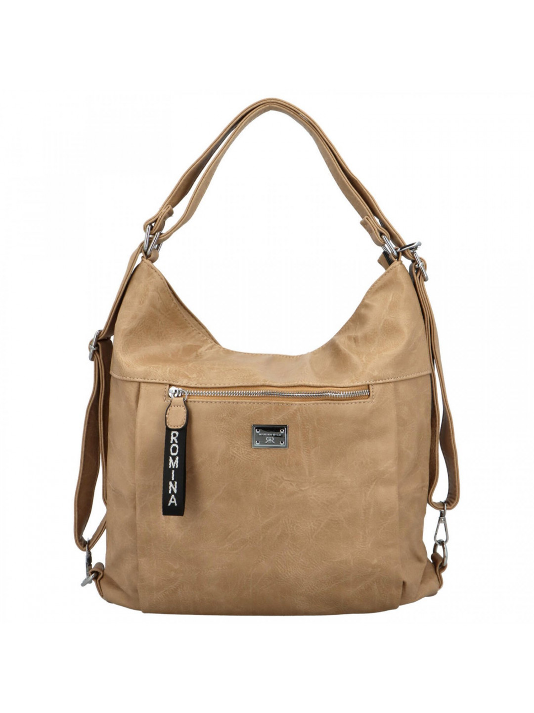 Dámský kabelko batoh tmavě béžový – Romina & Co Bags Kiraya
