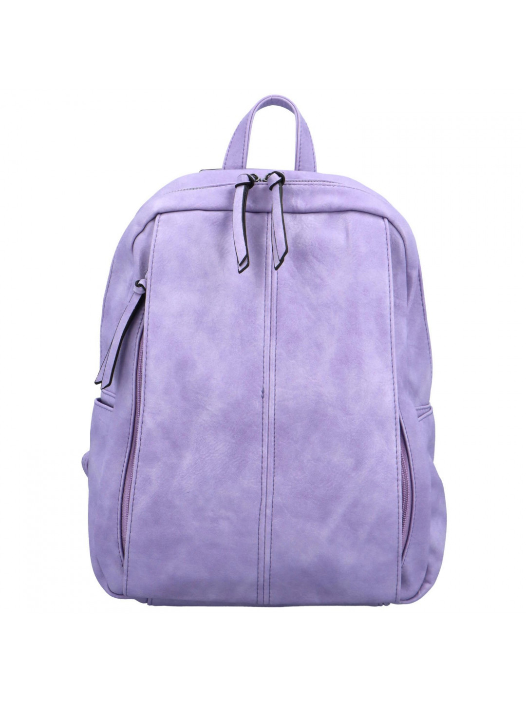 Stylový dámský koženkový kabelko batoh Cedra fialová
