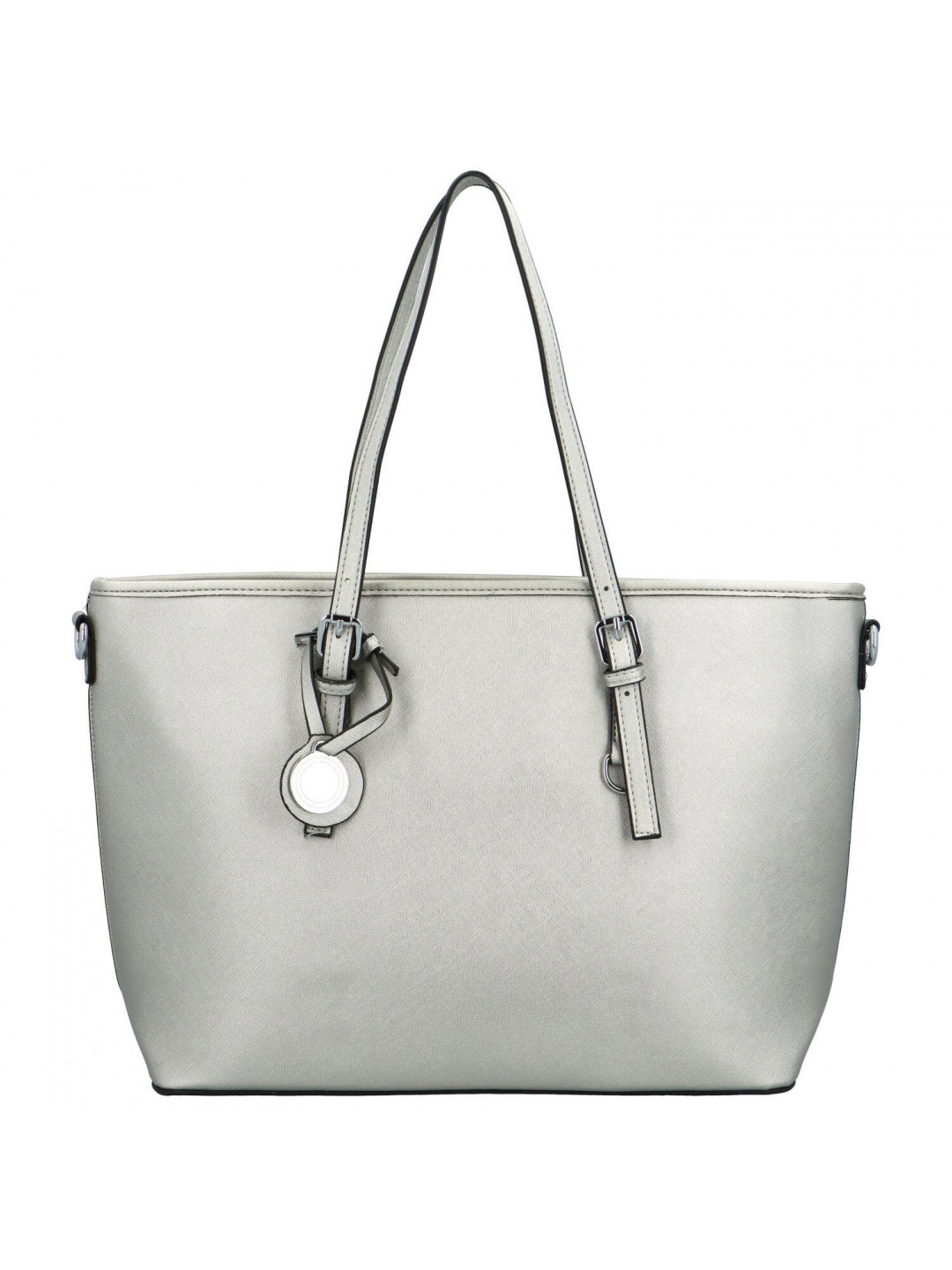 Luxusní dámská kabelka přes rameno Rimissa stříbrná