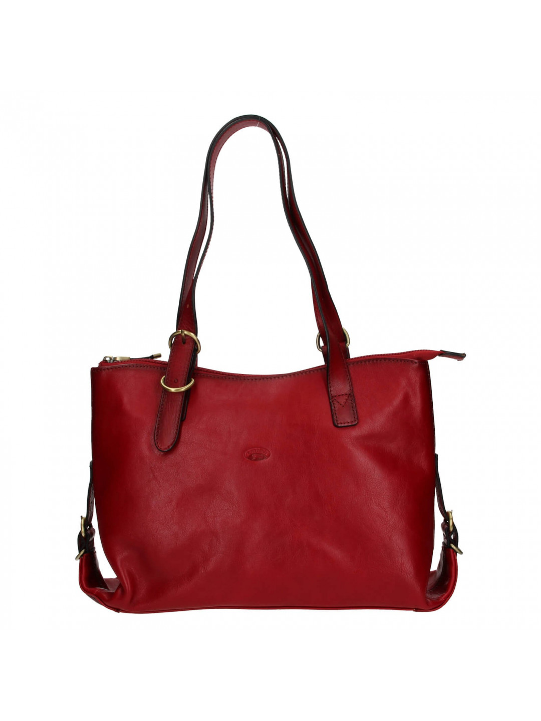 Elegantní dámská kožená kabelka Katana Ligena – červená
