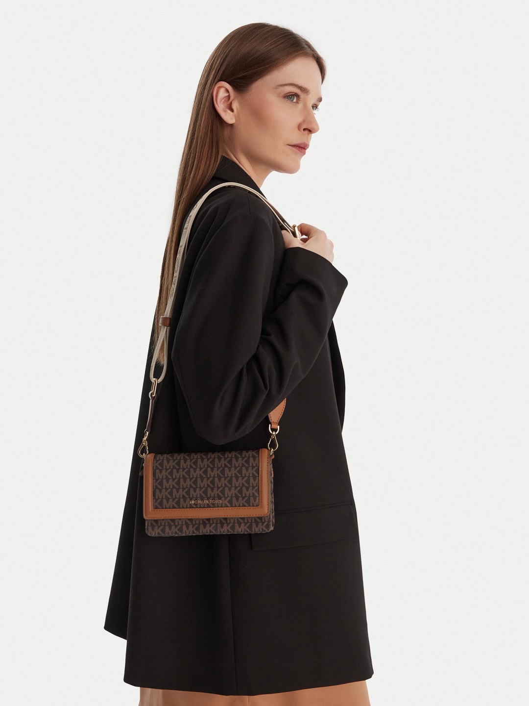 Kabelka MICHAEL Michael Kors Jet Set 32T4GJ6C1O Hnědá