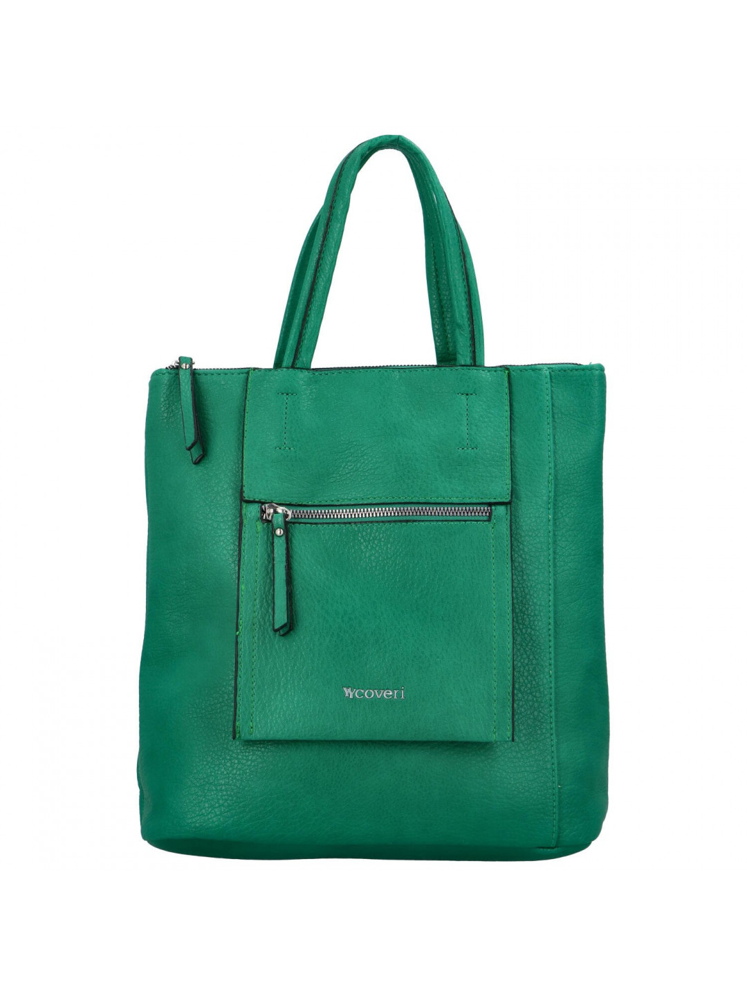 Stylový dámský koženkový batoh Enola zelená