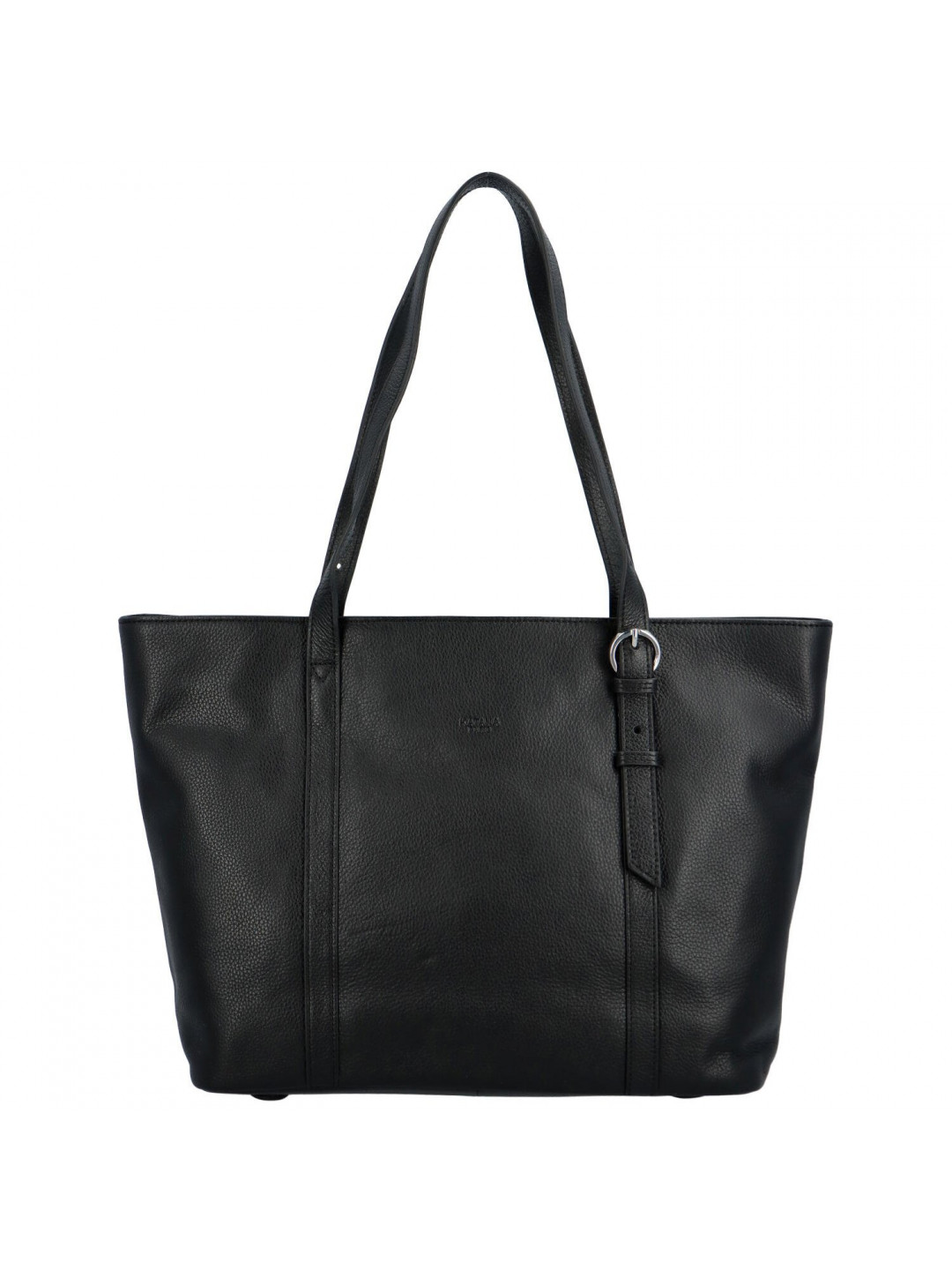 Luxusní dámská kožená kabelka Katana Siva černá
