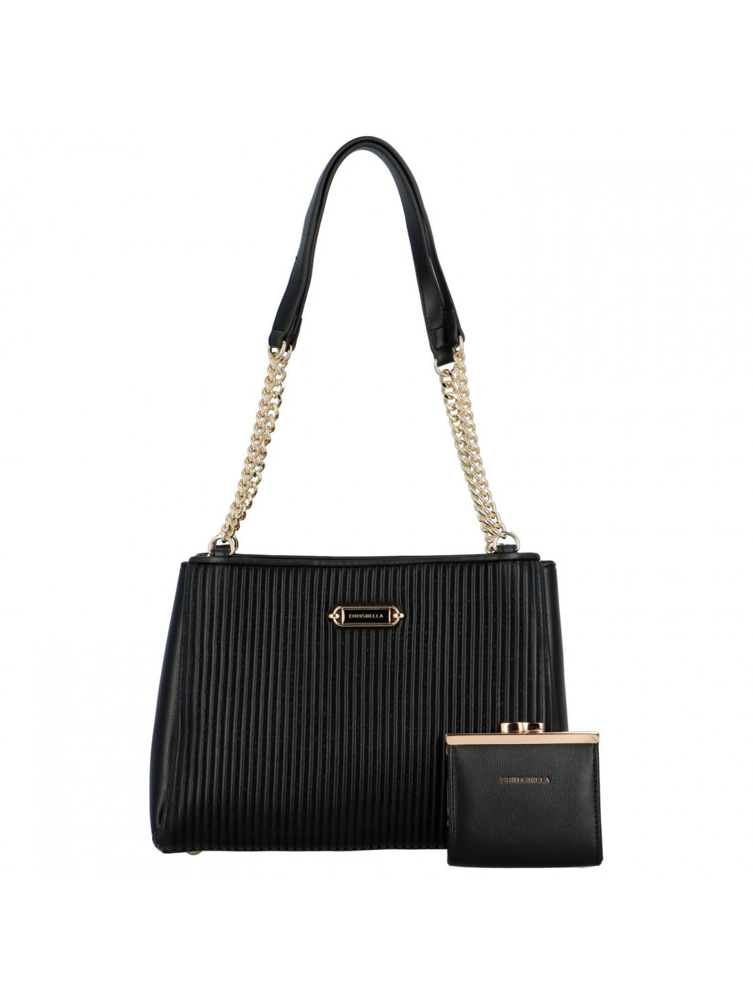 Luxusní dámská kabelka přes rameno Angelika černá