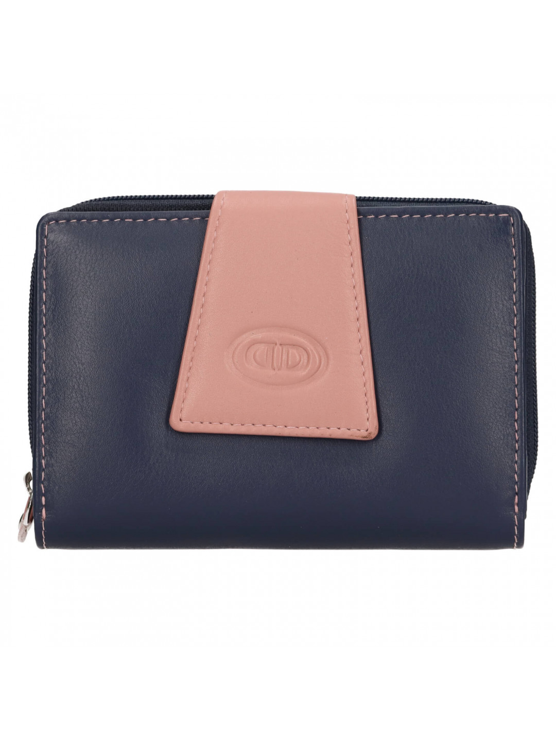 Dámská kožená peněženka DD Anekta Marika – modro-růžová